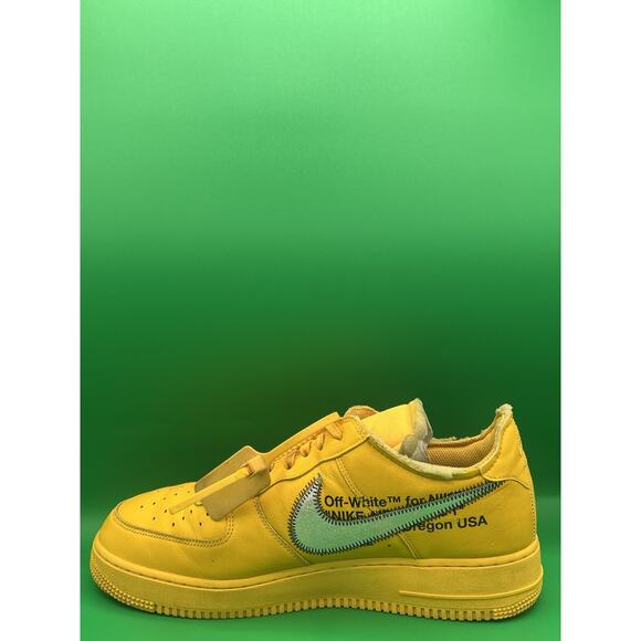 Nike Air Force One 1 Low Off White ICA University Gold Sz 13 No Box DD1876-700 - Picture 4 of 7